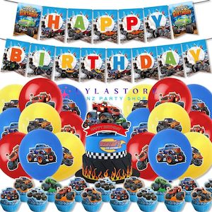 Themed Balloon Sets For Birthday Decoration: Bigfoot Monster Truck Theme Party Balloon Birthday Decoration