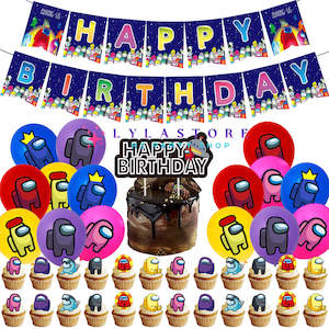 Themed Balloon Sets For Birthday Decoration: Among Us Theme Party Balloon Birthday Decoration