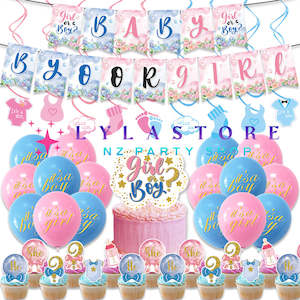 Gender Reveal Party Balloon Decorations - Boy or Girl Baby Shower -350