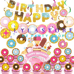 Donut Themed Birthday Party Balloon Pack Decorations - 229