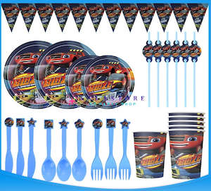 Blaze the Monster Machines Birthday Party Supplies - 16-Piece Set for Celebration