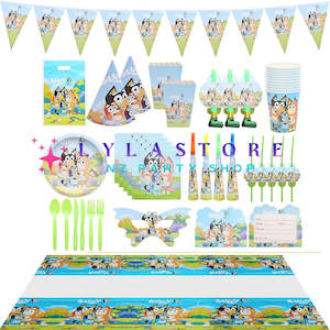 115Pcs Bluey Birthday Party Decorations