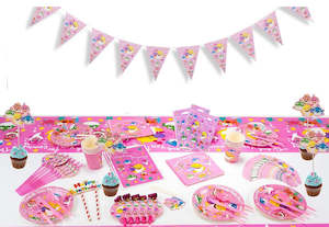 145Pcs Baby Shark Girl Birthday Party Decorations
