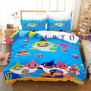 Baby Shark Party Supplies Decor: Baby Shark Duvet Cover Set - Perfect for Kids Bedroom