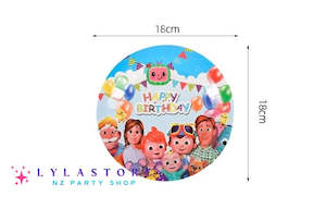 6pcs Cocomelon Birthday Party  Plates
