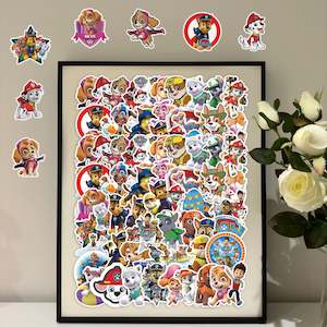 Paw Patrol Party Supplies Decor: 50Pcs Paw Patrol Sticker Set - Perfect for Parties and Birthdays