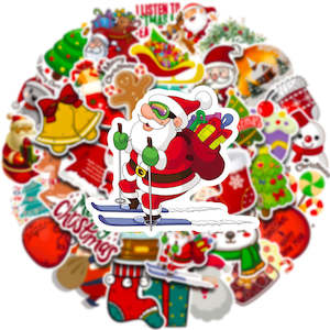 100Pcs Merry Christmas Santa Sticker Set - Perfect for Parties and Birthdays