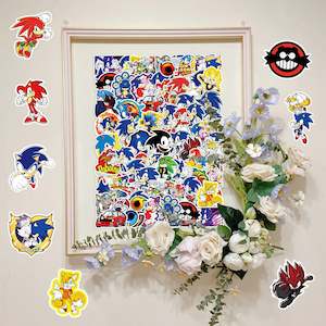 Girls: 50Pcs Sonic The Hedgehog Sticker Set - Perfect for Parties and Birthdays