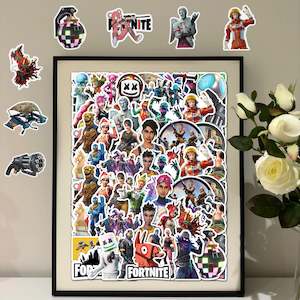50Pcs Fortnite Sticker Set - Perfect for Parties and Birthdays