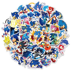 50Pcs Sonic Sticker Set - Perfect for Parties and Birthdays