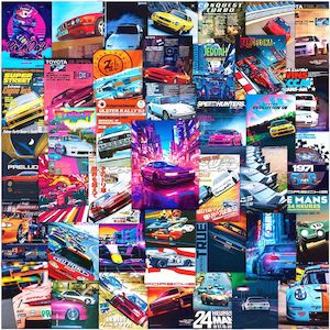 50Pcs JDM Race Car Sticker Set - Perfect for Parties and Birthdays