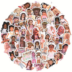 50Pcs Roblox Pink Sticker Set