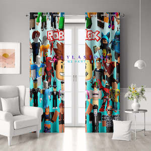 Roblox Party Supplies Decor: Roblox Game Blackout Curtains - Set of 2 | Kids Bedroom Décor