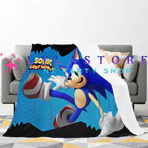 Sonic Party Supplies Decor: Sonic Flannel Blanket - Perfect for Snuggling