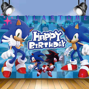 Sonic Birthday Party Backdrop | Banner - 14