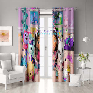 Home Essentials: Gabby Dollhouse Blackout Curtains - Set of 2 | Kids Bedroom Décor
