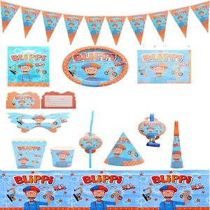 145Pcs Blippi Birthday Party Decorations