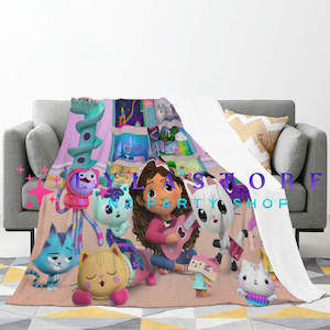 Gabby Dollhouse Flannel Blanket - Perfect for Snuggling