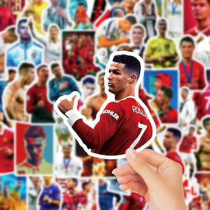 Themed Collectibles Decoration: 50Pcs Ronaldo Football Sticker Set