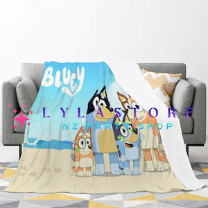 Bluey Party Supplies Decor: Bluey Flannel Blanket - Perfect for Snuggling