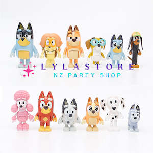 Bluey Party Supplies Decor: 12Pcs Bluey Family and Friends Figure Set