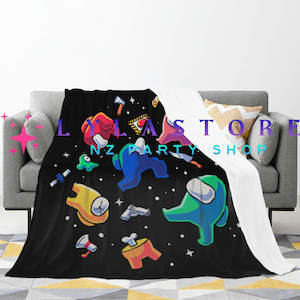 Cozy Kids Soft Blanket Collection: Among Us Flannel Blanket - Perfect for Snuggling