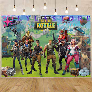 Fortnite Party Supplies Decor: Fortnite Birthday Party Backdrop | Banner - 11