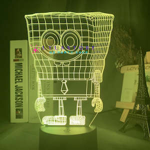 SpongeBob SquarePants 3D Night Light - Color Changing, Touch Control, Home Decor Accent