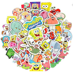 Spongebob Squarepants Party Supplies Decorations: 50Pcs SpongeBob SquarePants Sticker Set