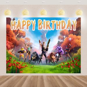 backdrop: Fortnite Birthday Party Backdrop Banner