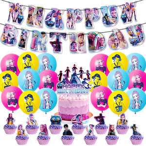 K-Pop Demon Hunters Birthday  Balloon Pack Decorations