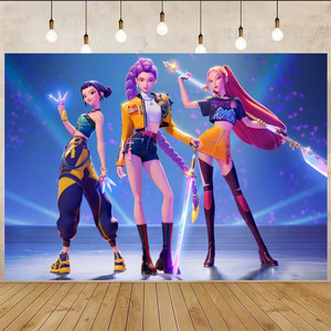 Demon Hunters Birthday Party Backdrop | Banner