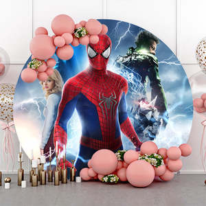 backdrops: Superhero Spiderman Backdrop Hire in Auckland - Premium 2m Round Design | Affordable Daily Rates