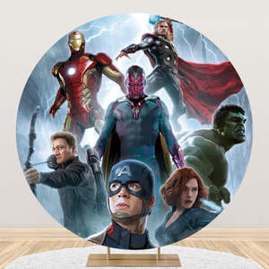 backdrops: SuperHero Backdrop Hire in Auckland - Premium 2m Round Design | Affordable Daily Rates