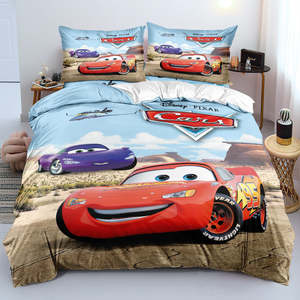 bed: Disney Cars Lightning McQueen Duvet Cover Set