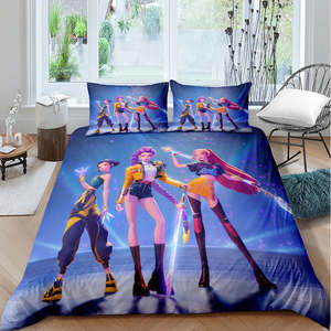 bed: Demon Hunters Duvet Cover Pillowcase Set - Perfect for Kids Bedroom