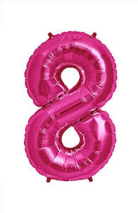 Foil Numbers: Foil Balloon Number Pink "8"