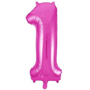 Foil Balloon Number Pink "1"