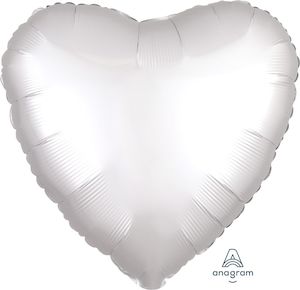 Foil Balloon Satin Luxe White Heart