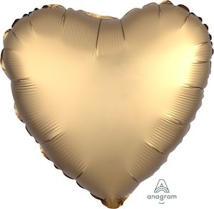Shapes: Foil Balloon Satin Luxe Gold Heart