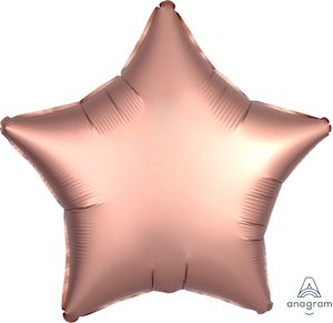 Shapes: Foil Balloon Luxe Rose Copper Star