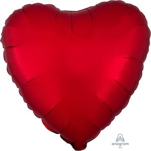 Foil Balloon Satin Luxe Sangria Heart