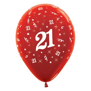 Uninflated - Balloon Single 21st Birthday Assorted (B)