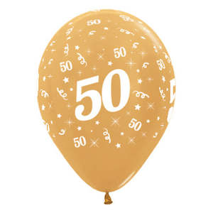 Uninflated - Balloon Single 50th Gold