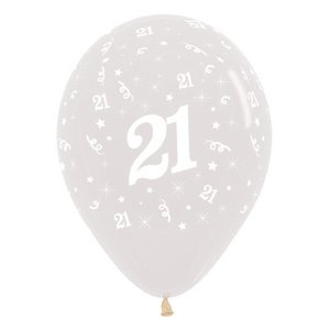 Uninflated - Balloon Single 21st White