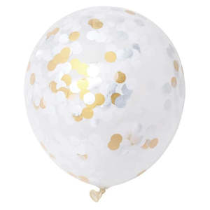 Large: Confetti Balloon 90cm Gold