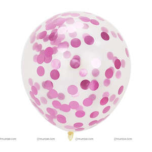 Confetti Balloons 3pk - Pink