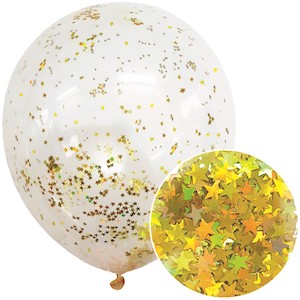 Confetti: Star Glitter Balloons 3pk - Gold