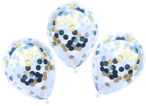 Confetti Balloons 3pk - Gold and Black