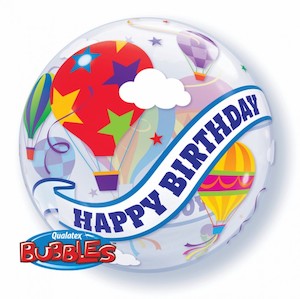 Bubble Balloon 22" Happy Birthday Hot Air Balloon